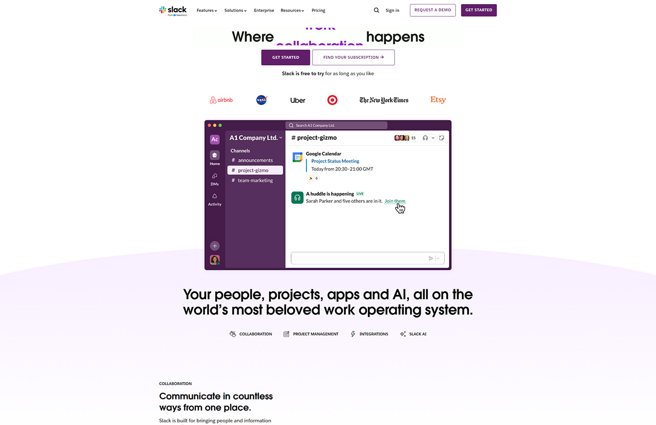 Slack: Clear Messaging and Visual Storytelling